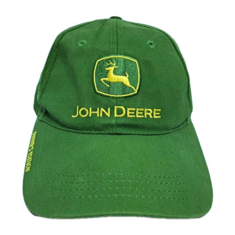 John Deere Owners Edition Hat Cap Green Strapback Retro Vintage Farmer Tractor